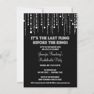 Invitation Lumières suspendues Bachelorette