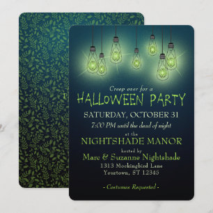 Invitation Lumières Vintages Halloween