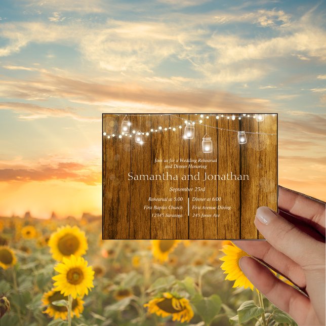Invitation Luminaire à suspension en bois rustique (Créateur téléchargé)