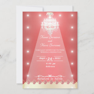Invitation Luminaire lustre rouge