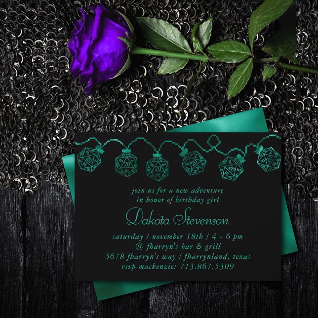 Invitation Luminateurs RPG | Émeraude Imaginaire Table Gamer  (Créateur téléchargé)