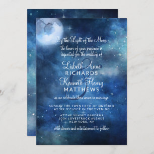 Invitation Lunar Sky Pleine lune Celestial étoiles Mariage