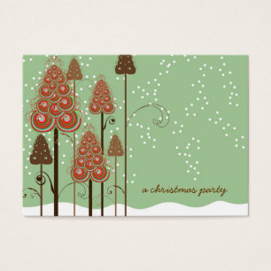 Invitation lunatique d'arbres de Noël le mini/vou