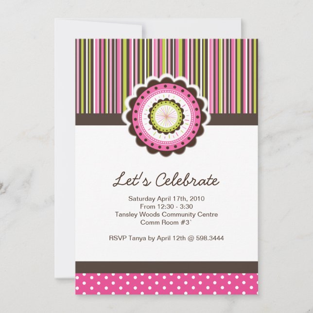 Invitation lunatique de fête d'anniversaire (Devant)