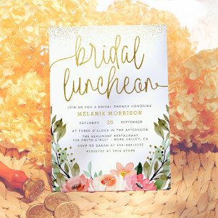 Invitation Luncheon d'aquarelle or Floral Bridal