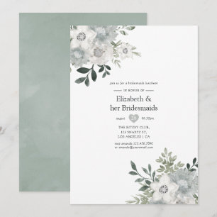 Invitation Luncheon de demoiselles d'honneur à l'aquarelle Ar