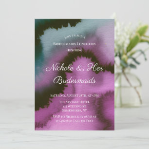 Invitation Luncheon de Demoiselles d'Honneur Abstrait Violet