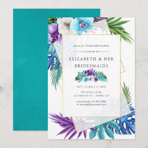 Invitation Luncheon de demoiselles d'honneur de mariage géomé