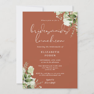 Invitation Luncheon de demoiselles d'honneur en terre cuite f
