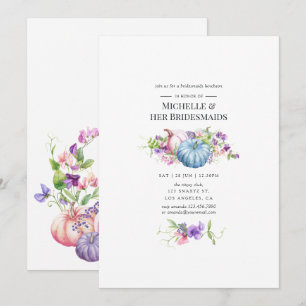 Invitation Luncheon de demoiselles d'honneur floral automne