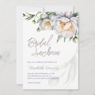 Invitation Luncheon de mariage à l'aquarelle romantique de pi