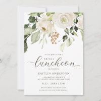 Luncheon de Noces Fleurs et Feuillage Blanc