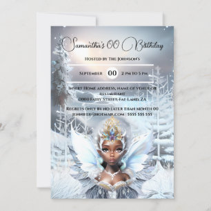 Invitation Lune céleste de la reine des neiges de Melanin