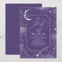 Lune de nuit étoilée Baby shower céleste mystique