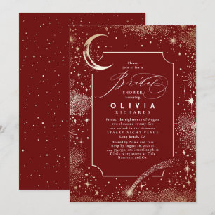 Invitation Lune de nuit étoilée Mystique Fête des mariées cél