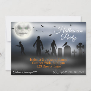 Invitation Lune Zombie