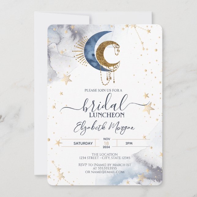 Invitation Lunettes célestes, Luncheon de mariage aux étoiles (Devant)