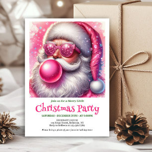 Invitation Lunettes de cœur drôles de Père Noël éditable Noël