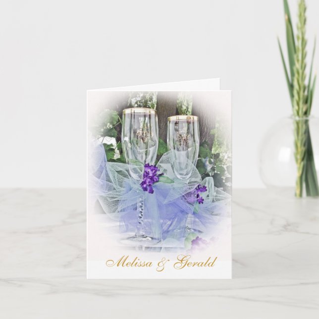 Invitation Lunettes de Mariage marié et chambre (Devant)