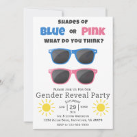 Lunettes de soleil bleu ou rose Été Sexe Révélatio