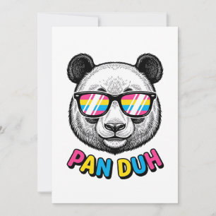 Invitation Lunettes de soleil de Panda drôle Vintage Gravure
