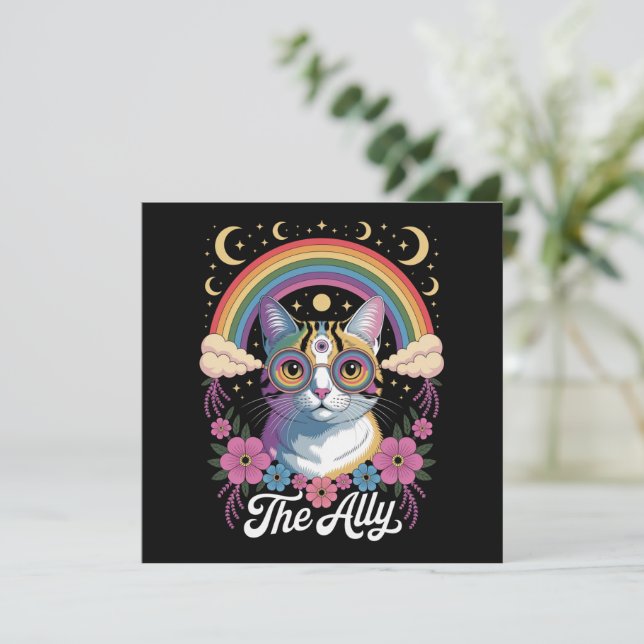 Invitation Lunettes de soleil Funny Ally Ca Pride Fierté gay  (Debout devant)