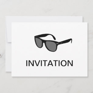 Invitation lunettes de soleil noires