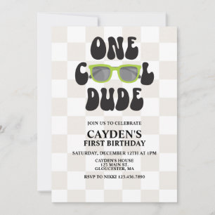Invitation Lunettes de soleil One Cool Dude 1er anniversaire
