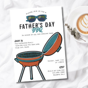 Invitation Lunettes de soleil Retro Cool Grill Fête des Pères