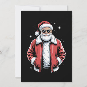 Invitation Lunettes de soleil Santa Noël blouson en cuir Bomb