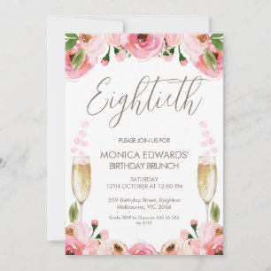 Invitation Lunettes Roses Roses Rouges Adultes Anniversaire