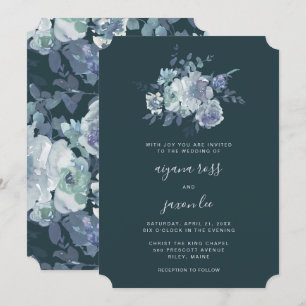 Invitation Lush et Moody Peony Bouquet Mariage