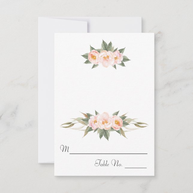 Invitation Lush Peonies Roses Fleurs d'accompagnement (Devant)