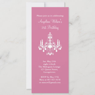Invitation Lustre d'anniversaire (fuchsia)