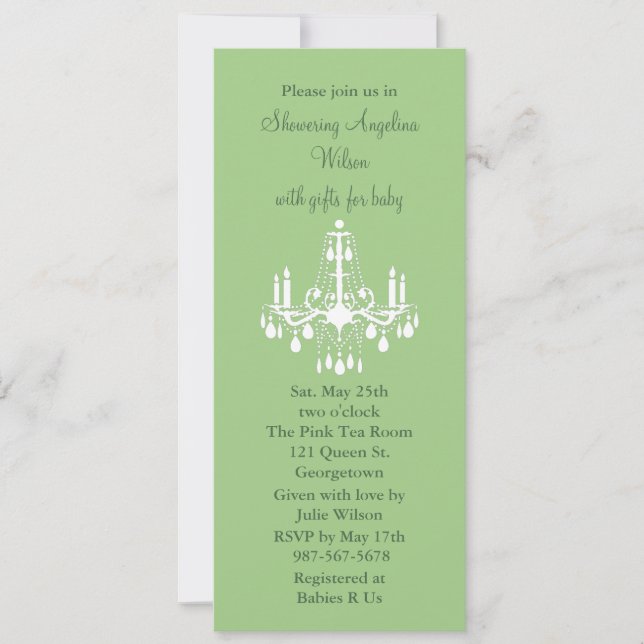 Invitation Lustre de bébé (Devant)