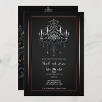 Lustre Éffrayant noir gris Mariage gothique