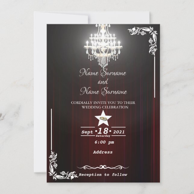 Invitation Lustre-rideau de théâtre (Devant)