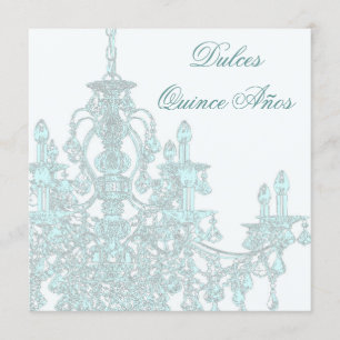 Invitation Lustre turquoise Quinceanera