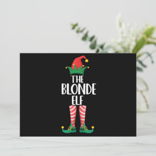 Invitation Lutin Blond Élutri de Noël de la Famille Correspon