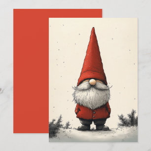 Invitation Lutine de Noël joyeux au chapeau rouge