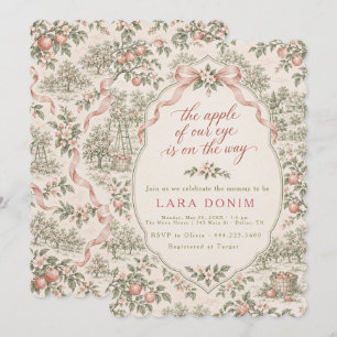 Invitation luxe Apple de nos yeux Fête de bébé Automne