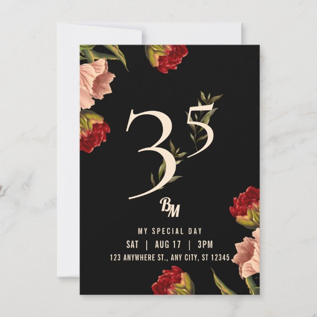 Invitation Luxe Avant Garde Baroque BM 35e anniversaire (Devant)