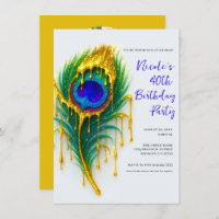 Luxe Beauté Gold Drift Peacock Feather Anniversair