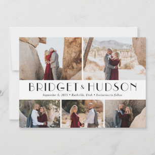 Invitation Luxe Collage Couleur modifiable Enregistrer La Car