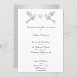 Invitation Luxe Diamond Love Dove Mariage