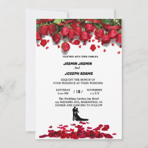 Invitation Luxe Elegant Rose Mariage