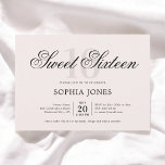 Invitation Luxe Elegant Rose Sweet 16<br><div class="desc">Célébrez dans le style avec cette invitation Sweet 16 luxueuse et élégante. En haut, le titre "Sweet sixteen" est écrit dans un script gracieux, superposant élégamment le numéro 16 dans une police serif haute et sophistiquée. Cette conception dégage un sentiment d'opulence et de raffinement, parfait pour marquer un jalon aussi...</div>