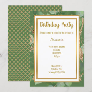 INVITATION LUXE EUCALYPTUS MERMAID INSPIRÉ SALLE