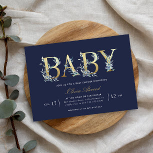 Invitation Luxe Floral Baby shower