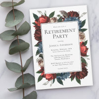 Luxe Floral Elegant Retirement Party pour elle